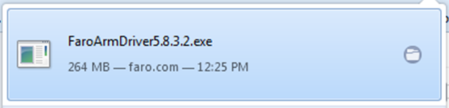 FaroArm-Treiberinstallation .exe-Datei